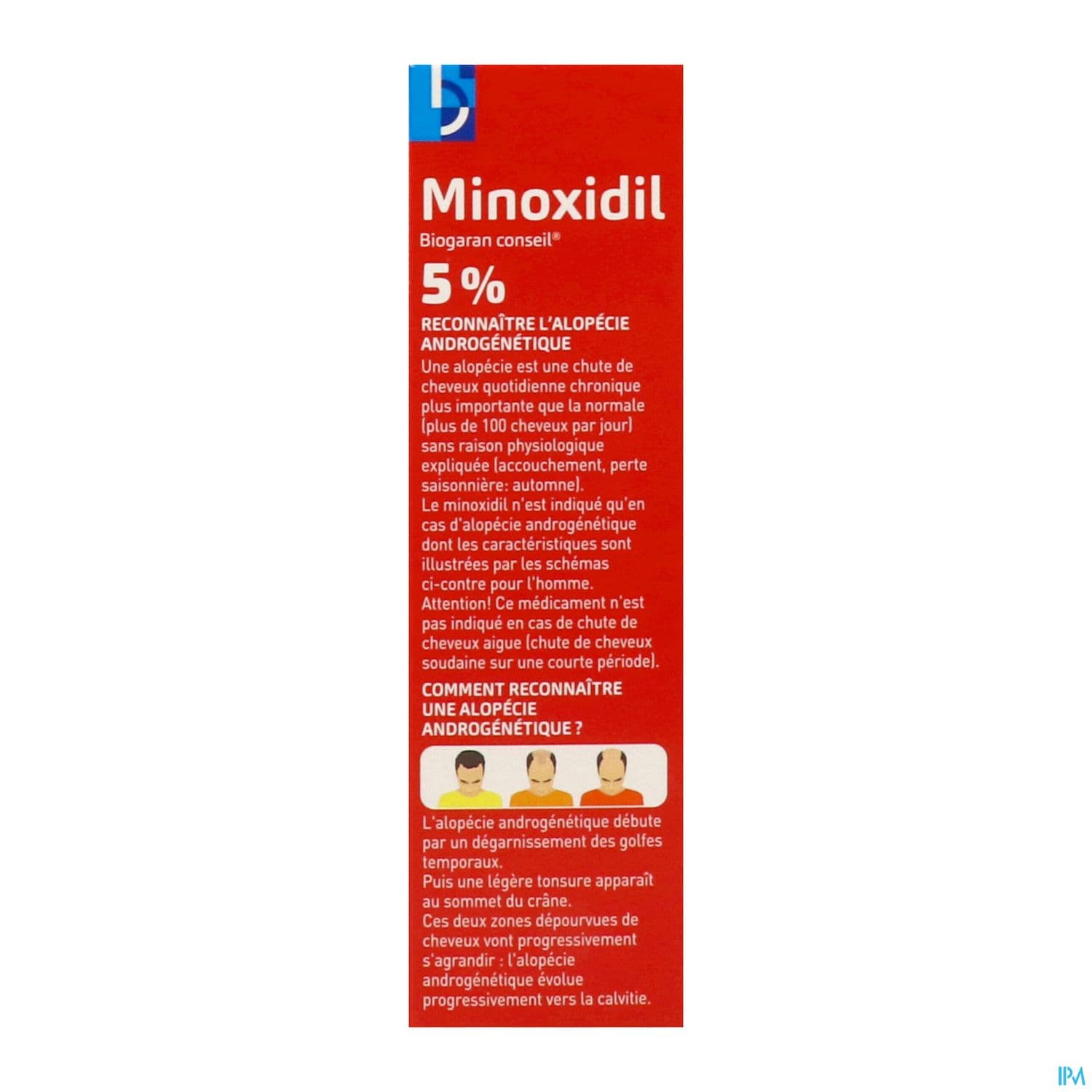 Minoxidil Biogaran Conseil 5% Solution Pour Application Cutanee 60ml X3