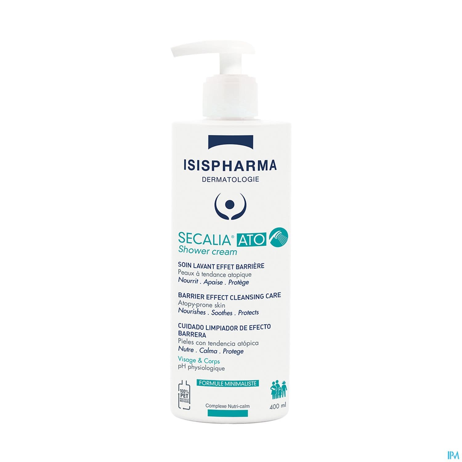 Isispharma Secalia Ato Shower Cream Soin Lavant Effet Barriere 400ml