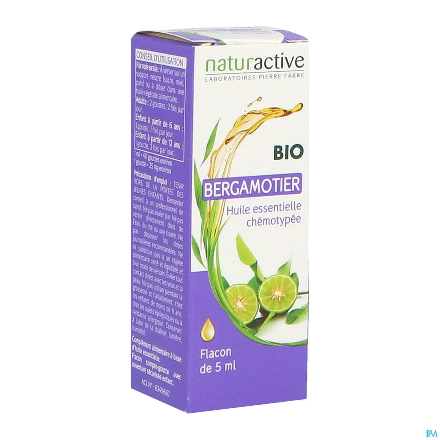NATURACTIVE BERGAMOTIER HE BIO 5ML