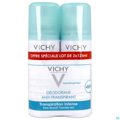 VICHY DEOD A/TRANSP AERO 125ML X2
