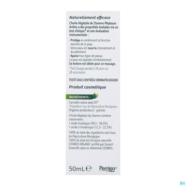 Phytosun Aroms Huile Vegetale Chanvre Bio 50ml
