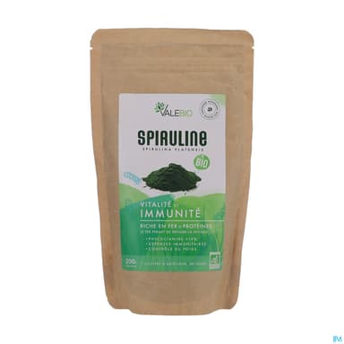 Valebio Super Aliments En Poudre Spiruline Bio 200g