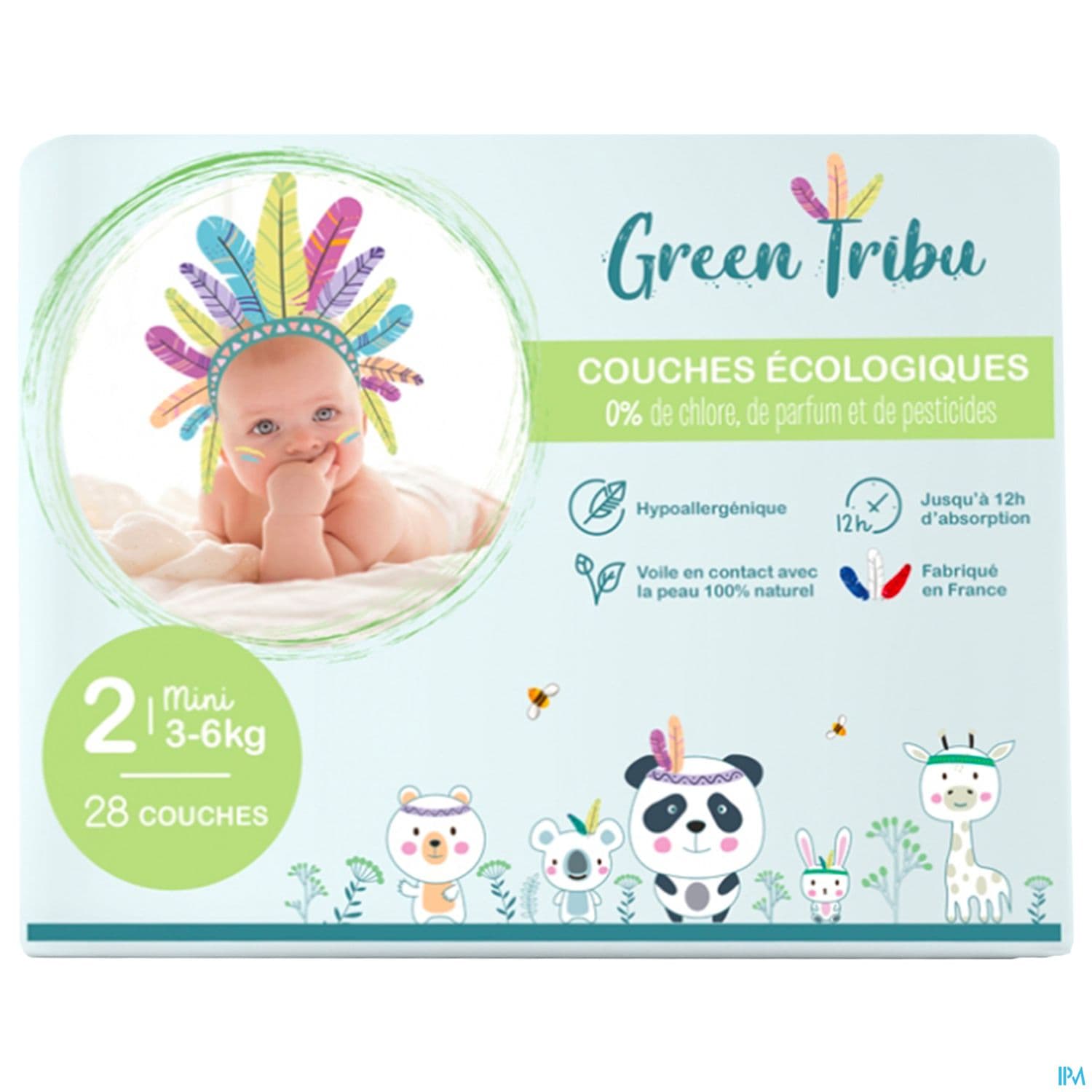 GREEN TRIBU COUCHE 3-6KG T2 28