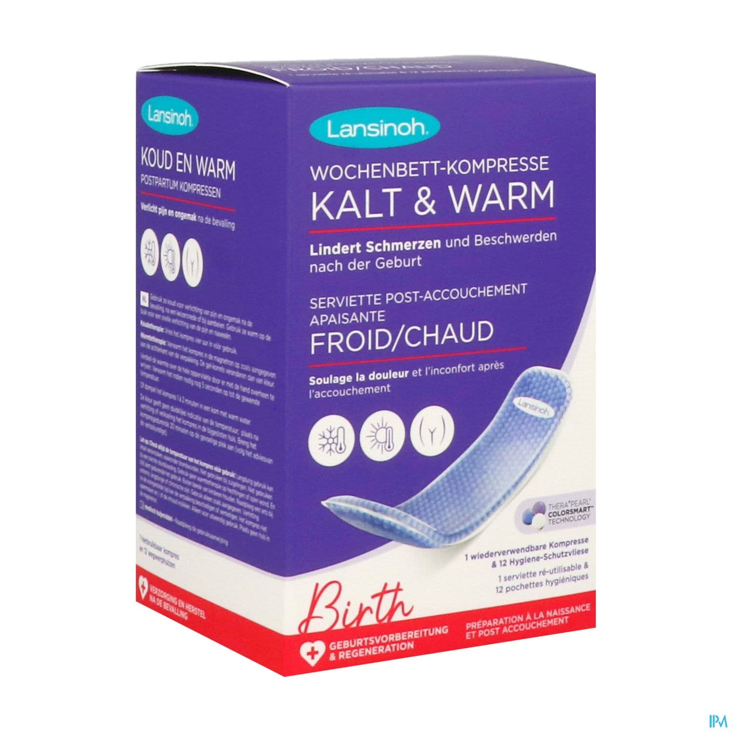 Lansinoh Serviette Post Accouchement Apaisante Reutilisable Cryotherapie Ou Thermotherapie