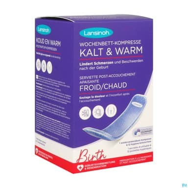 Lansinoh Serviette Post Accouchement Apaisante Reutilisable Cryotherapie Ou Thermotherapie