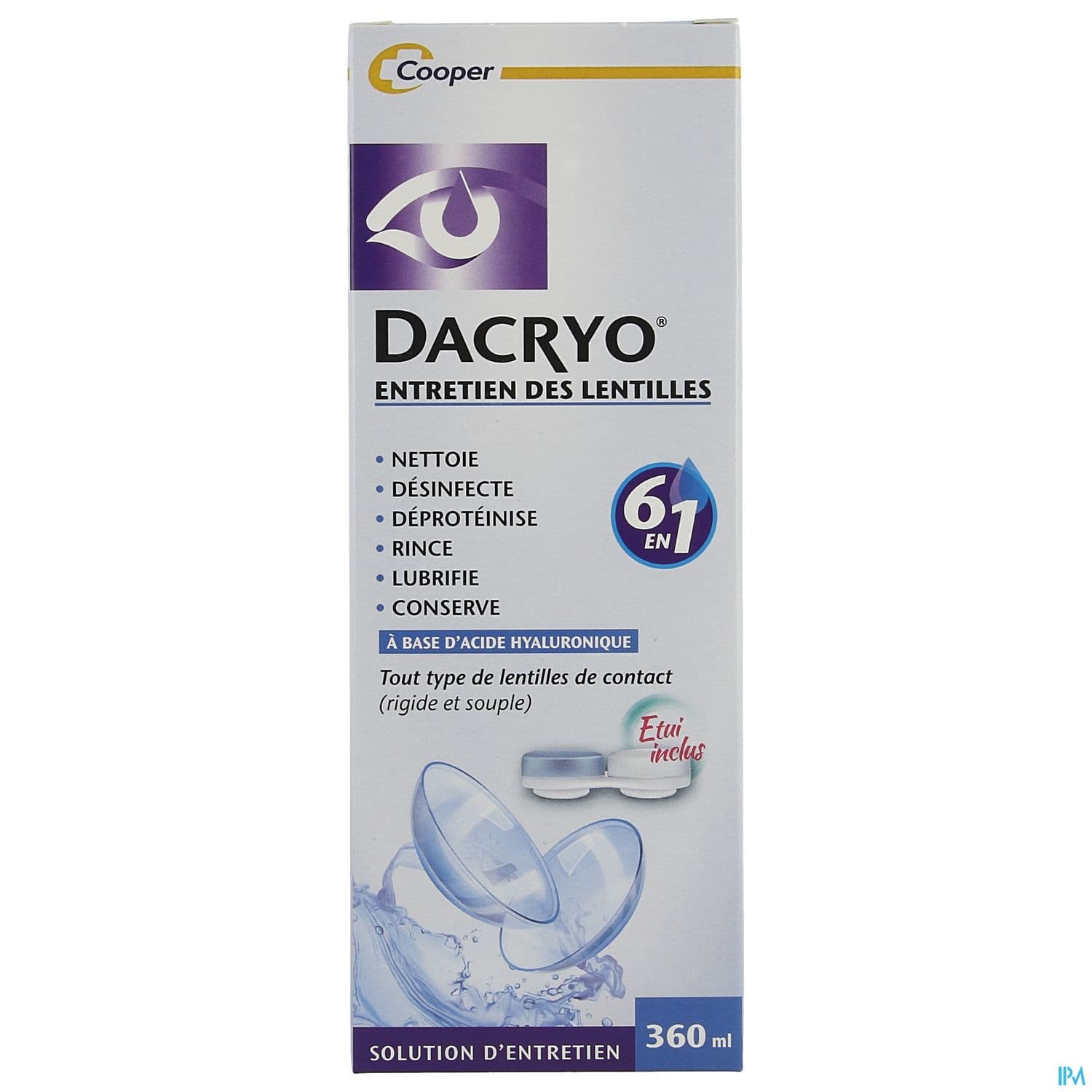 Cooper Dacryolens Entretien Lentilles 360ml