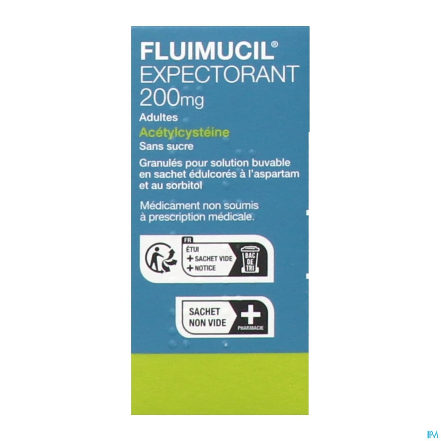 Fluimucil Expectorant Acetylcysteine 200mg Adulte Sans Sucre Granules Sachet 18