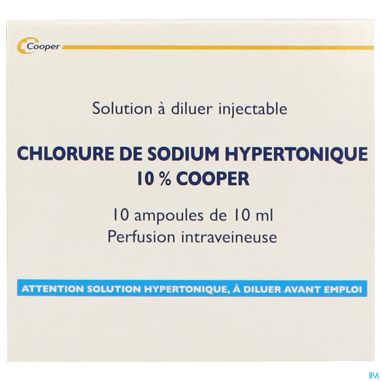 Cooper Sodium Chlorure 10% Solution Injectable 10ml 10