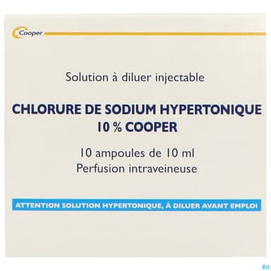Cooper Sodium Chlorure 10% Solution Injectable 10ml 10