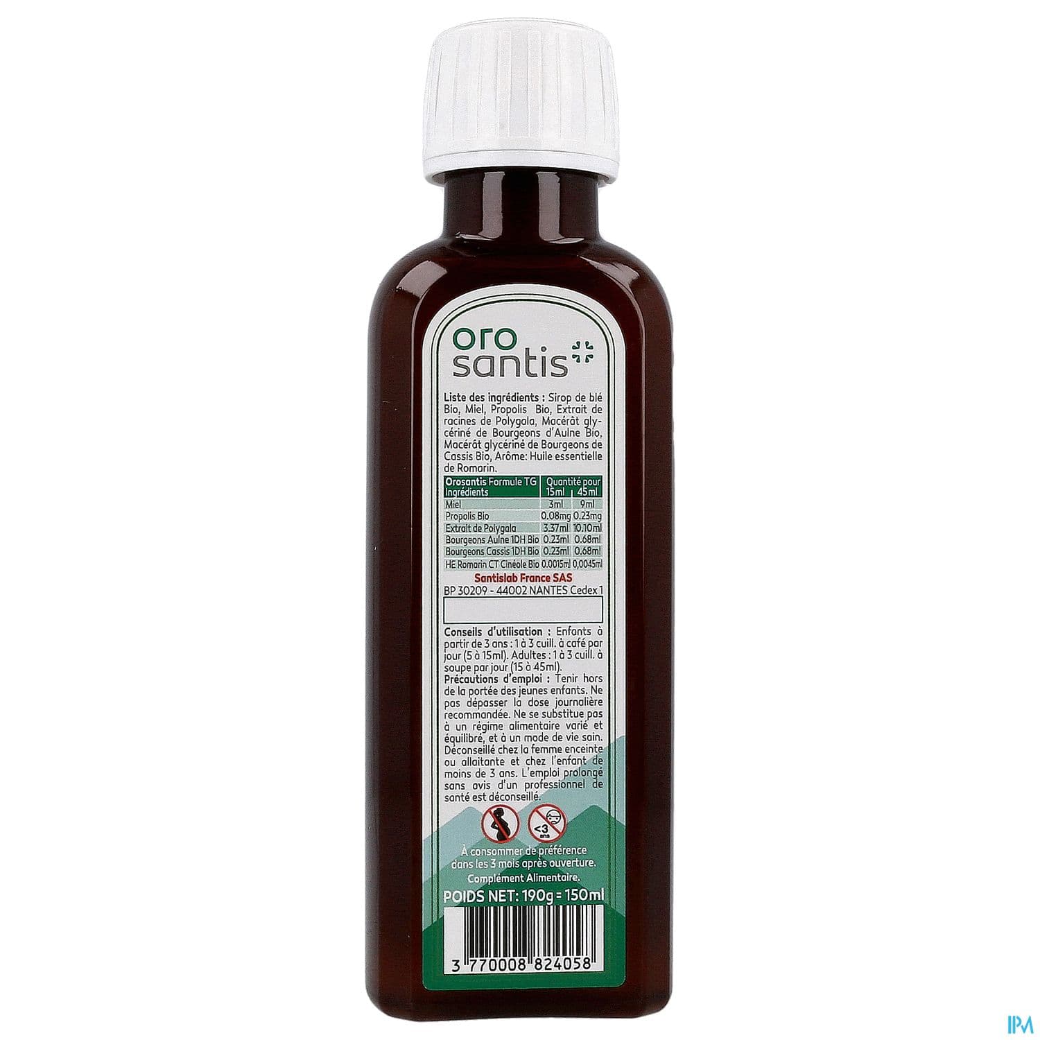 OROSANTIS TOUX GRASSE SP 150ML