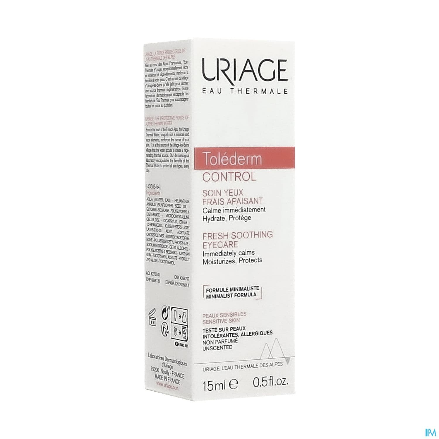 Uriage Tolederm Control Soin Yeux Frais Calmant 15ml