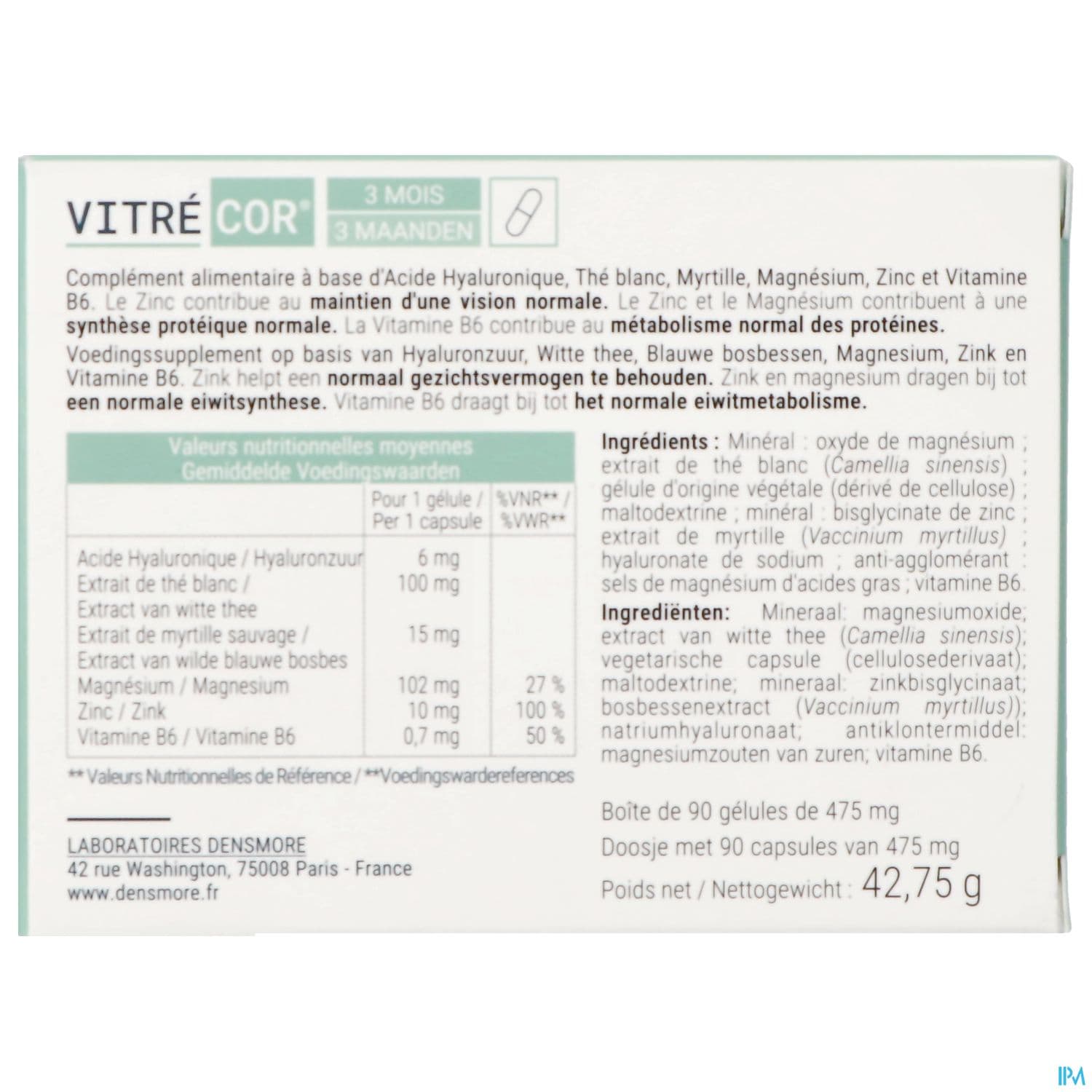 Densmore Vitrecor Gelule 90