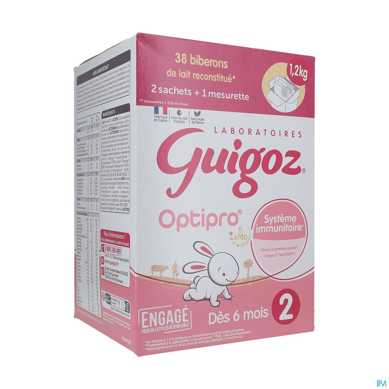 GUIGOZ LAIT OPTIPRO 2AGE PDR 1,2KG