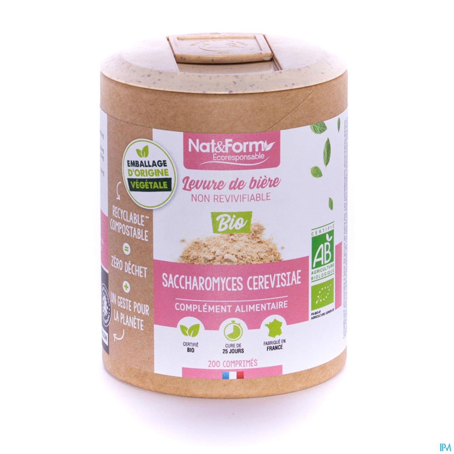 Nat Et Form Ecoresponsable Levure De Biere Non Revivifiable Bio Comprime 90