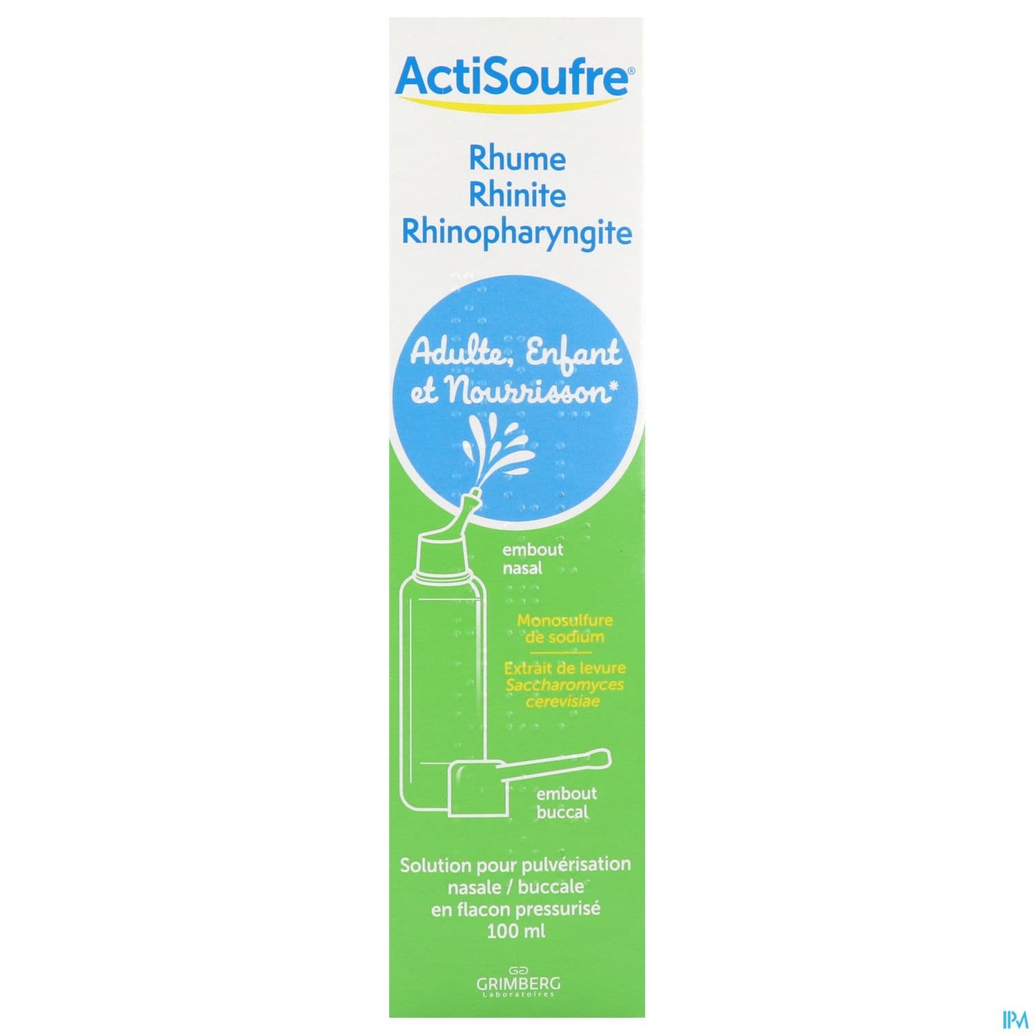 Actisoufre Solution Pour Pulverisation Nasale Buccale 100ml