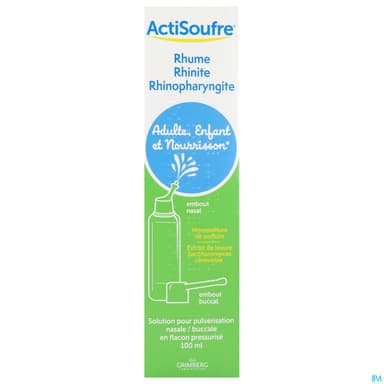 Actisoufre Solution Pour Pulverisation Nasale Buccale 100ml
