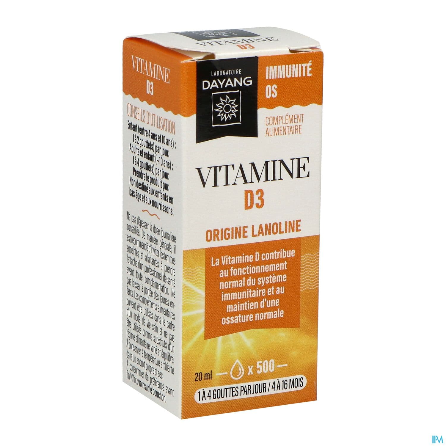 Dayang Vitamine D3 Gouttes Buvable 20ml