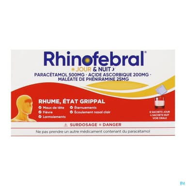 RHINOFEBRAL JOUR ET NUIT SACHET 12
