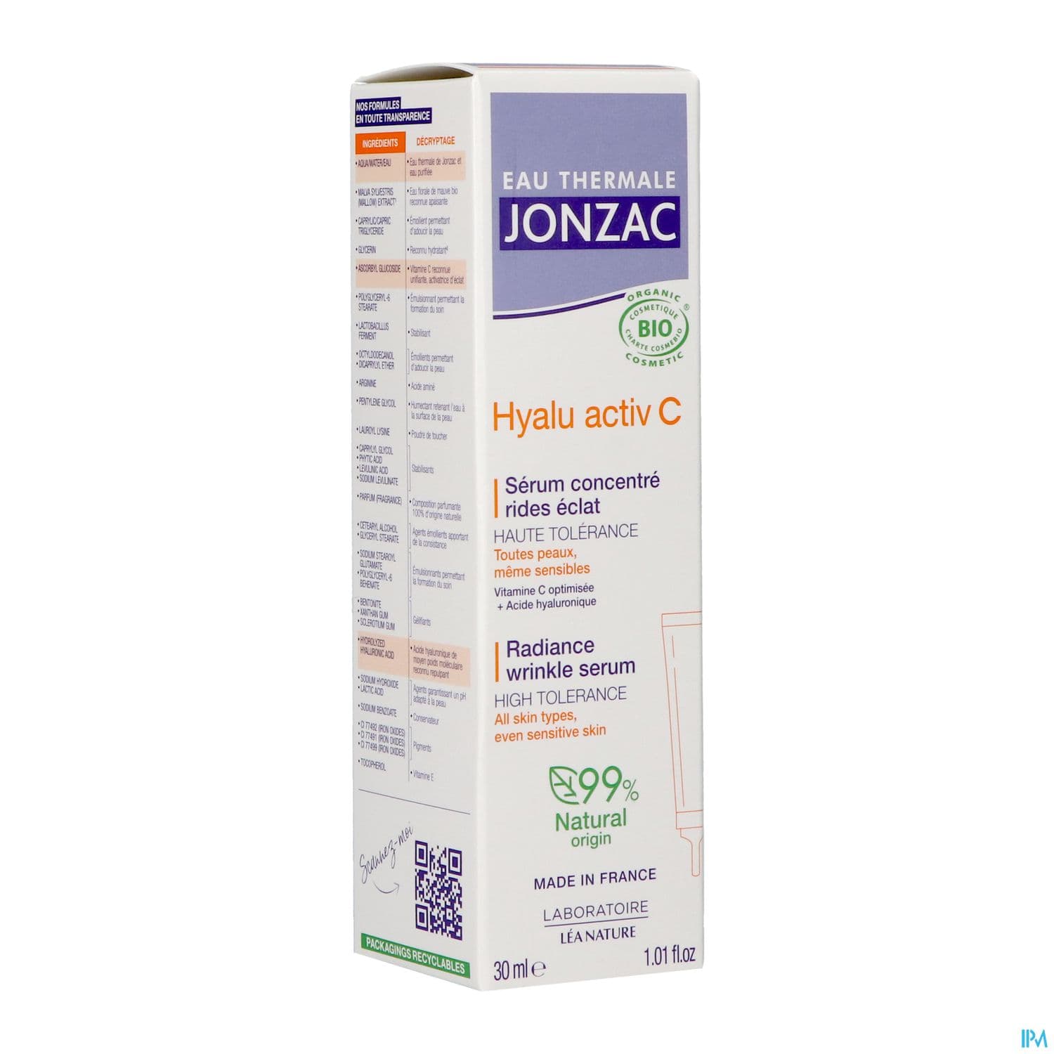 JONZAC HYALU ACTIV C SER CONC 30ML