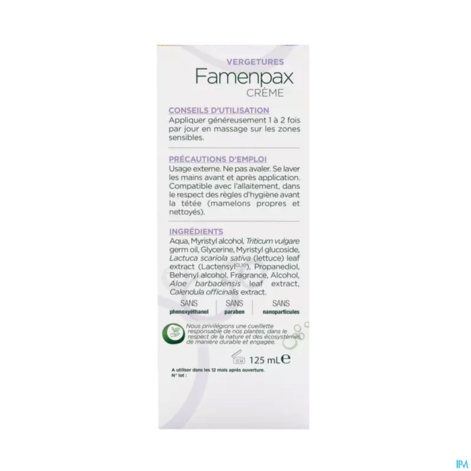 Famenpax Vergetures Creme 125ml