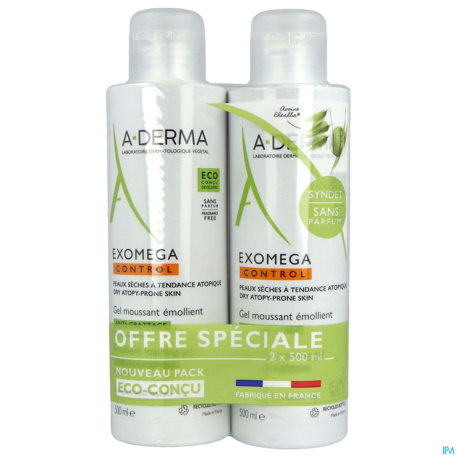 A-DERMA EXOMEGA CONT GEL MOUS2X500
