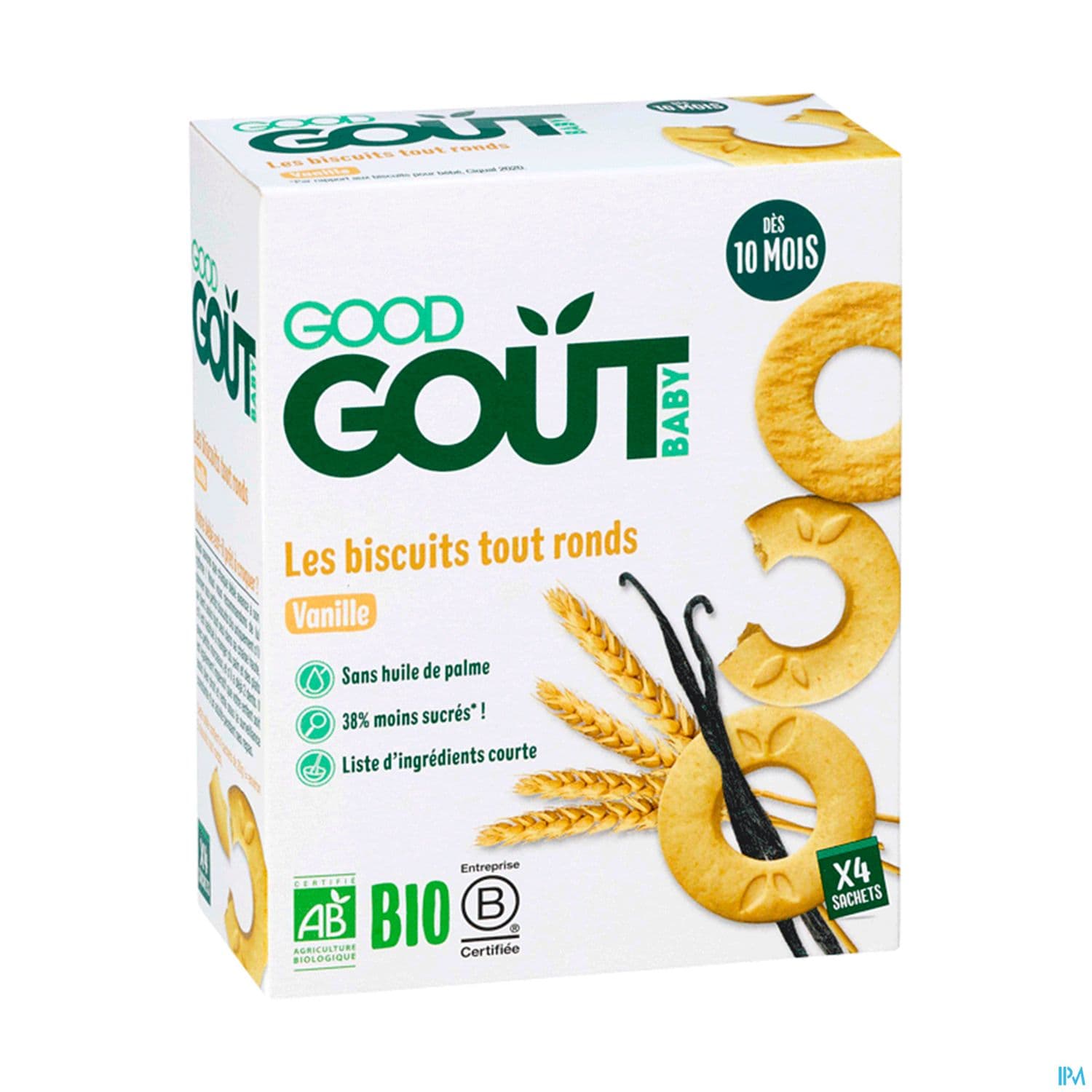 Good Gout Baby Biscuit Tout Rond Vanille Bio 80g — Pharmacie des Fleurs 7/7