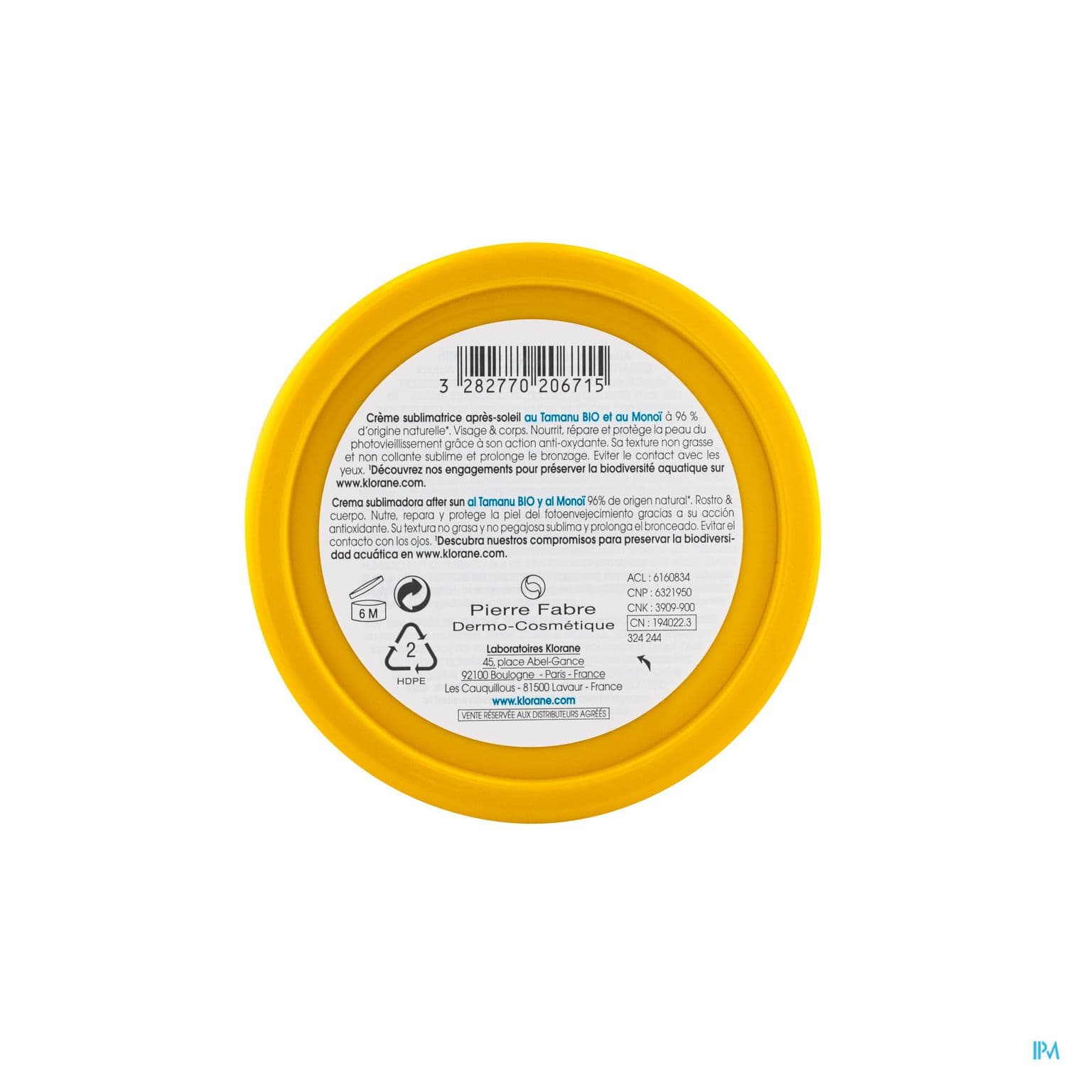 Klorane Polysianes Creme Sublimatrice Apres Soleil 200ml