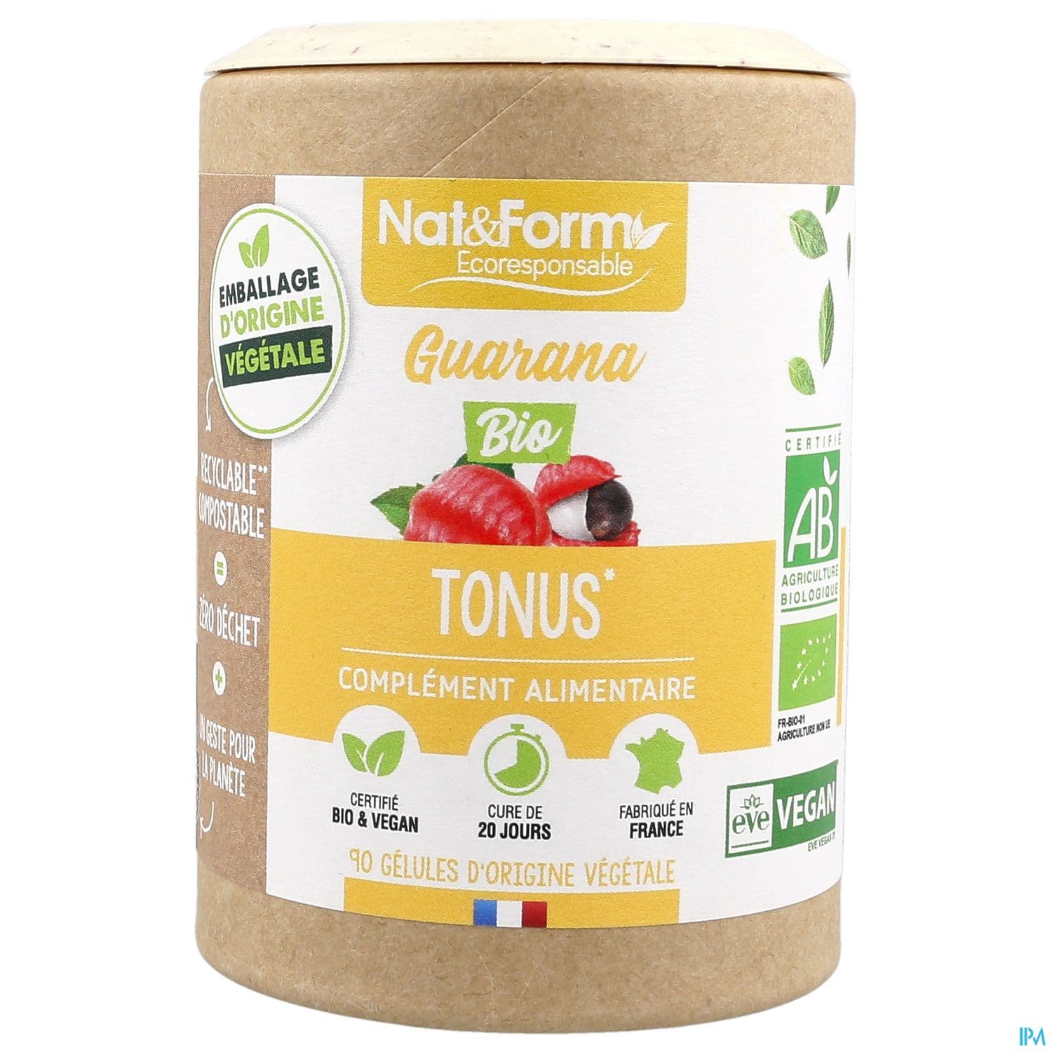 Nat Et Form Ecoresponsable Guarana Bio Gelule Vegetale 90