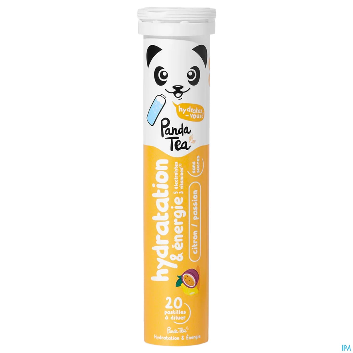 Panda Tea Hydratation Energie Pastille Effervescente Citron Passion 20