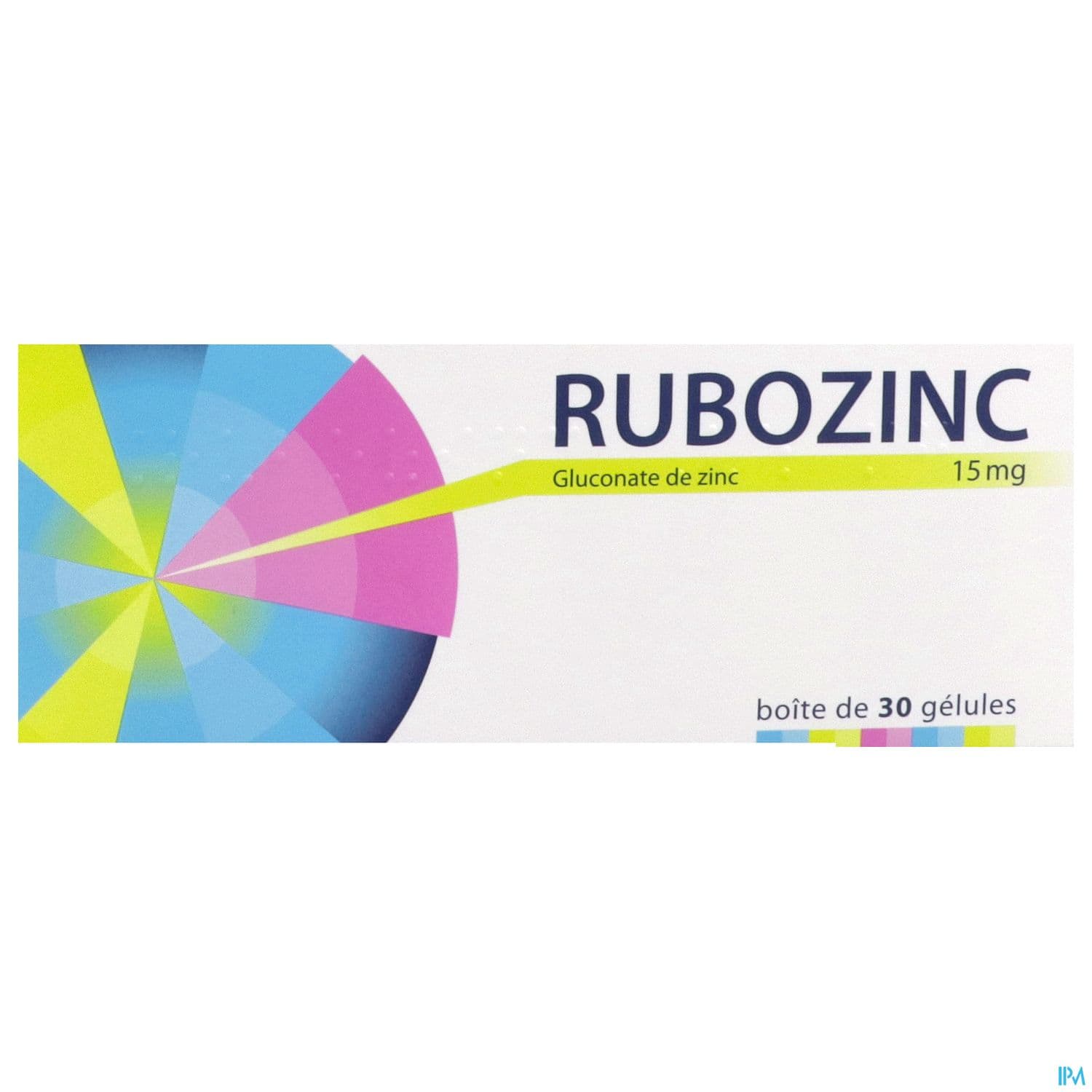 RUBOZINC 15MG GELULE 30