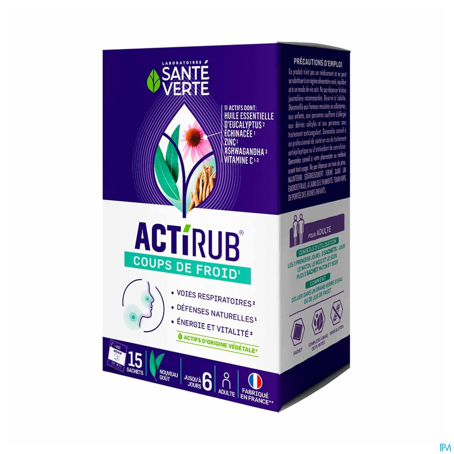 ACTIRUB SANTE VERTE SACHET 15