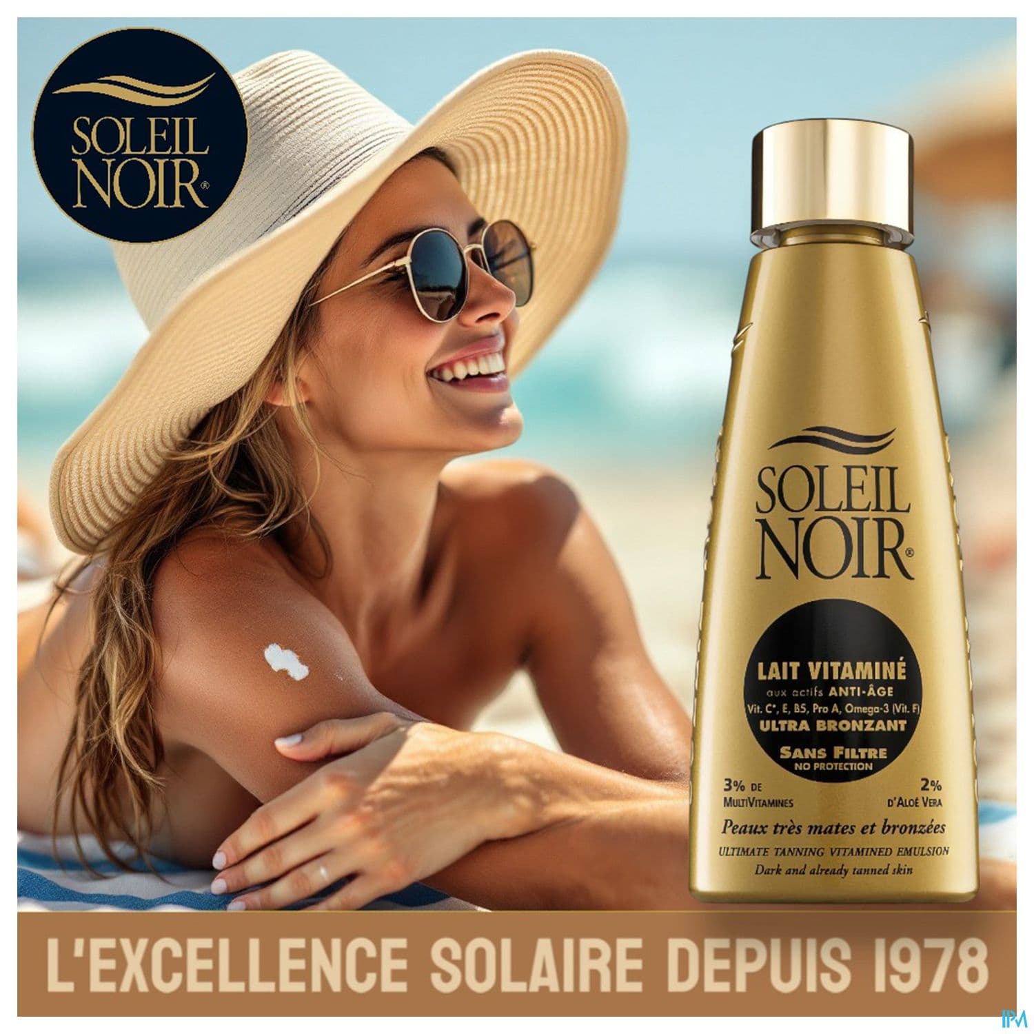 Soleil Noir Lait Vitamine Sans Filtre Ultra Bronzant 150ml