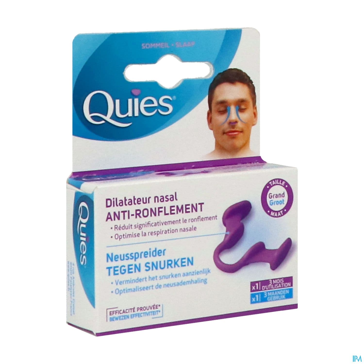 Quies A/ronflement Dilatateur Nasal Grande 1