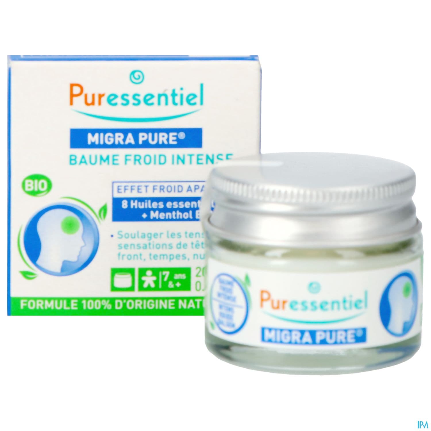 Puressentiel Baume Froid Intense Migra Pure Aux 8he Bio 20ml