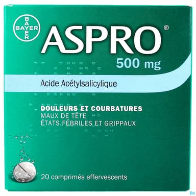 ASPRO 500MG CPR EFF 20