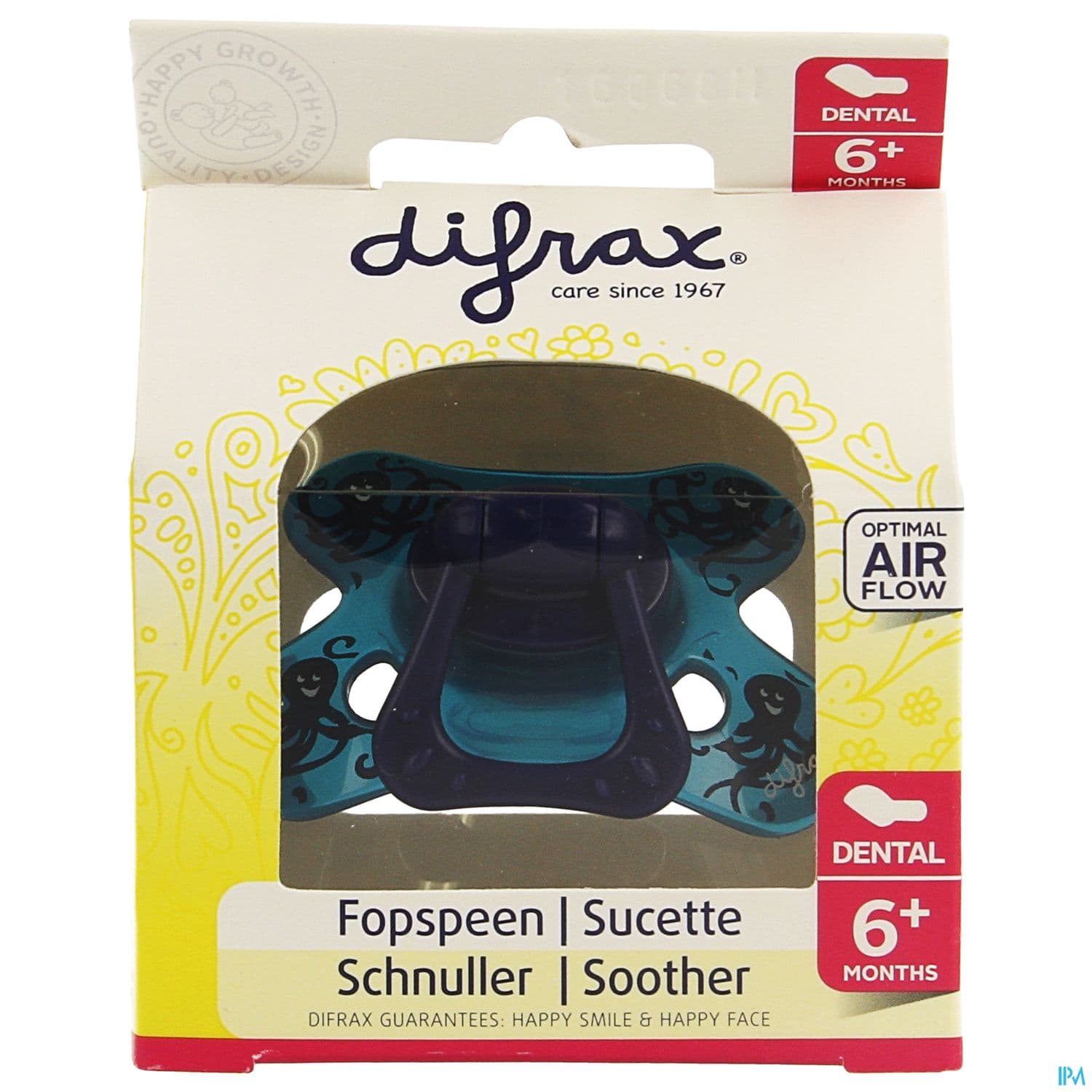 Difrax Sucette Dental 6/12mois