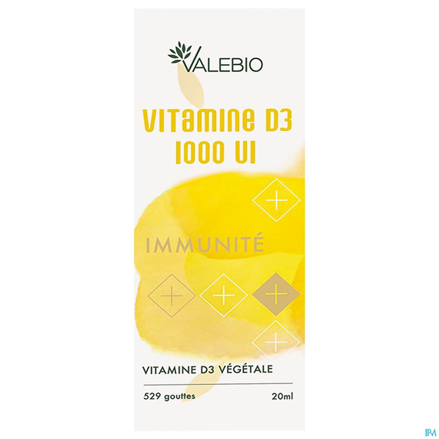 Valebio Vitamine D3 1000ui Immunite 20ml