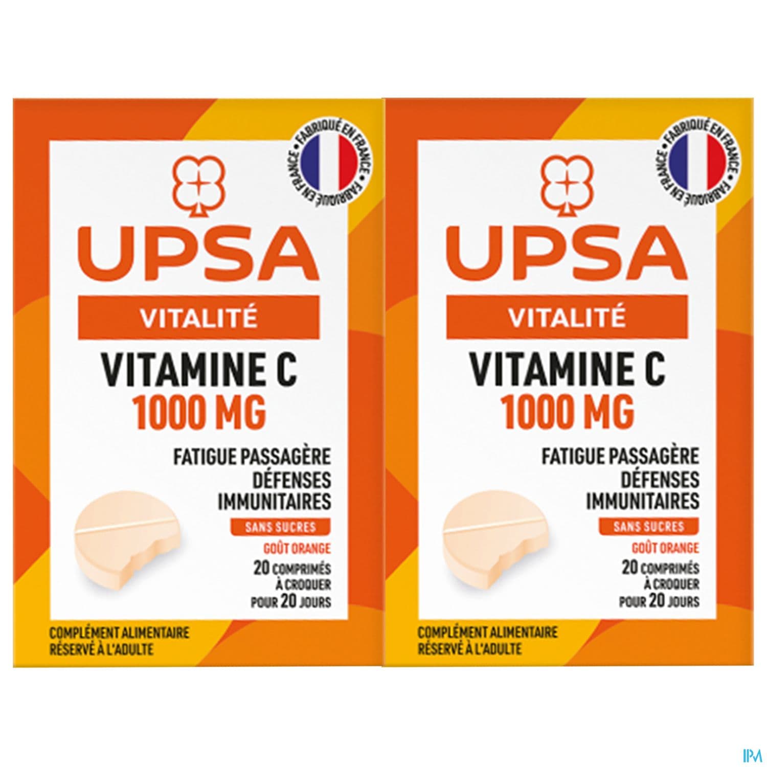 VITAMINE C 1000MG UPSA CP CROQ20X2