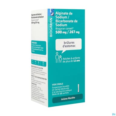 Alginate De Sodium Bicarbonate De Sodium Biogaran Conseil Suspension Buvable 10ml Sachet 12