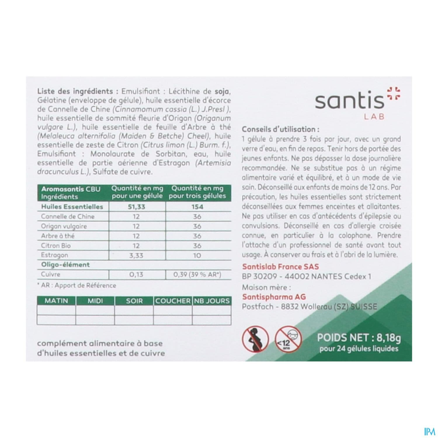 Santis Aromasantis Cbu Capsule 24