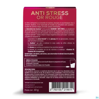 Granions Antistress Or Rouge Comprime 15