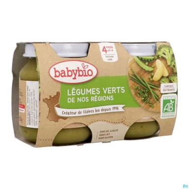 BABYBIO LEGUME VERT 2X130G
