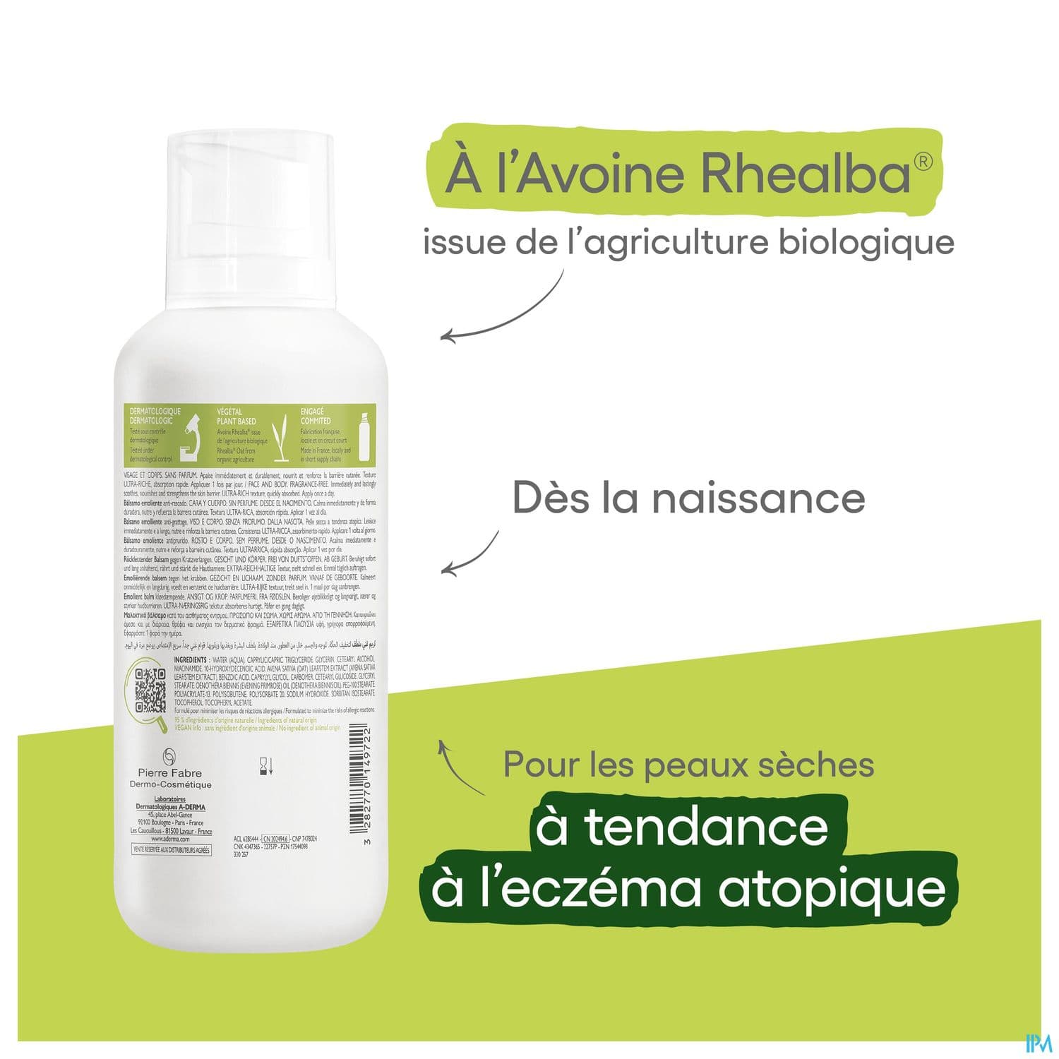 A-DERMA EXOMEGA CONT BAUM 400ML