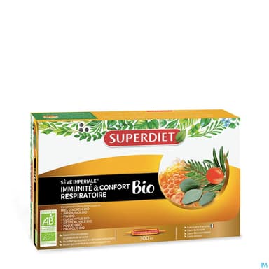 Superdiet Immunite Et Respiration Bio Ampoule Buvable 15ml 20