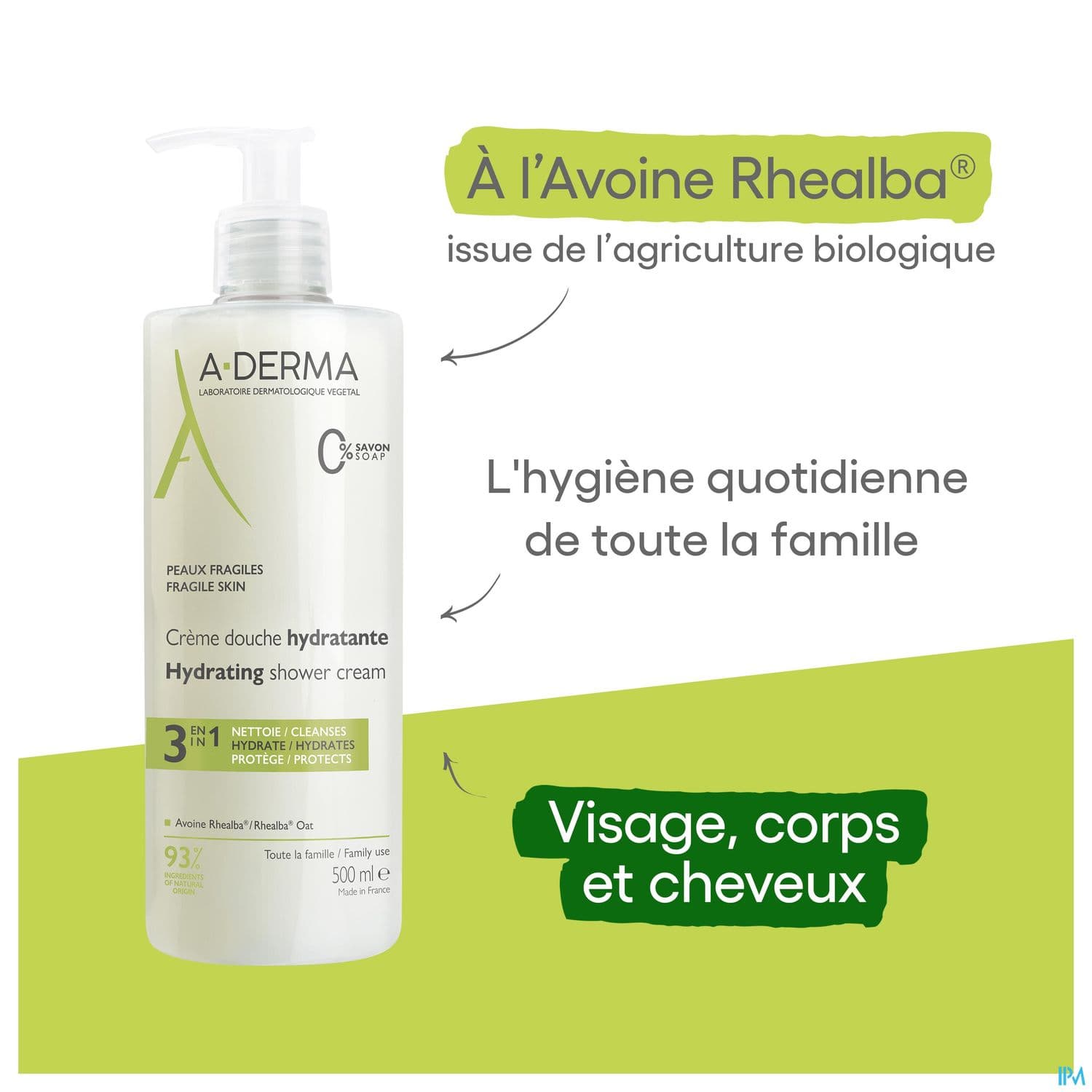 A-DERMA CR DCH HYDRATANTE 500ML