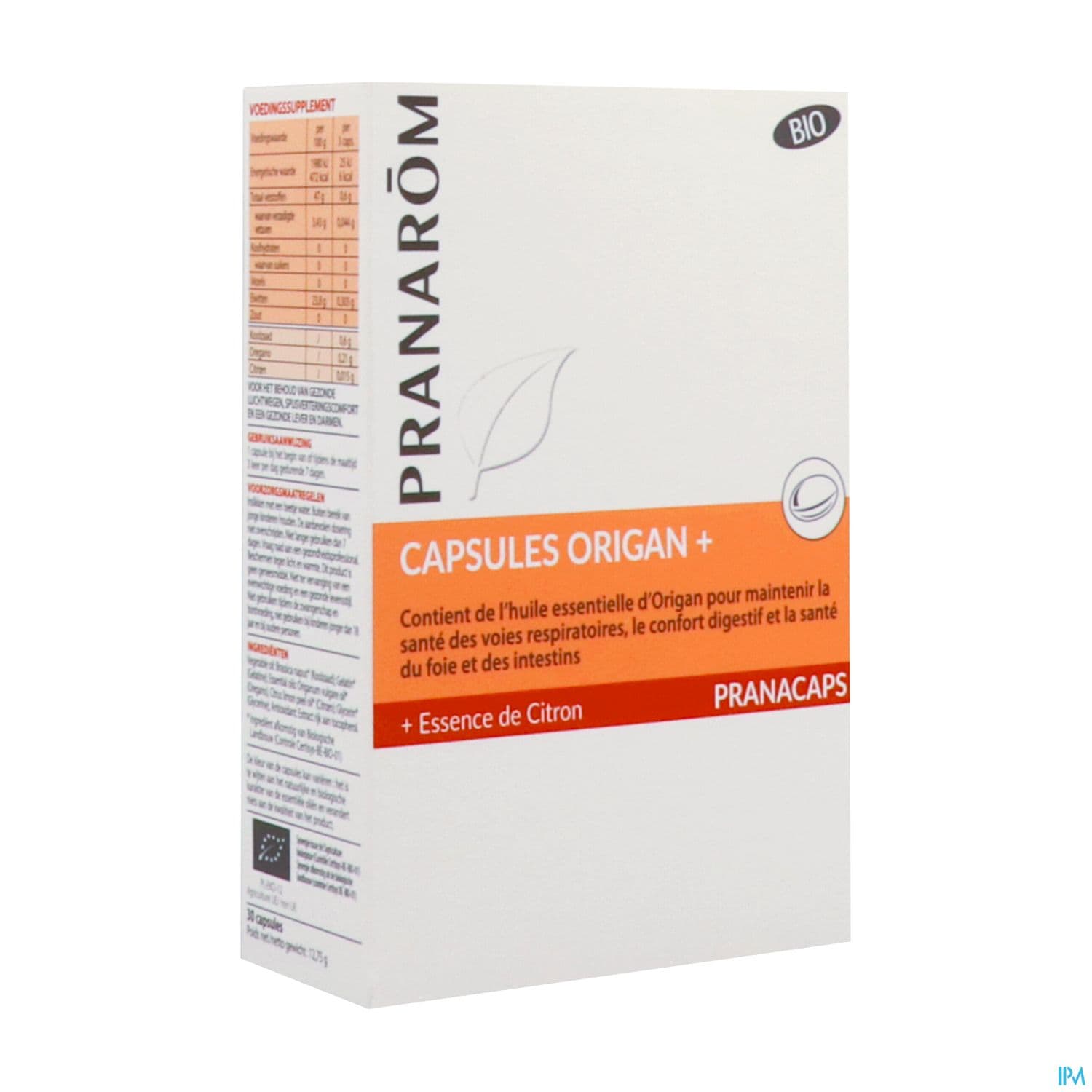 PRANAROM PRANACAPS ORIGAN+ CAP30