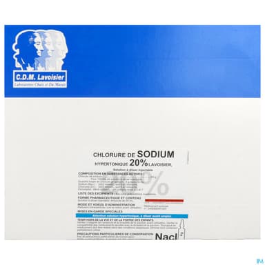 Lavoisier Sodium Chlorure 20% Solution Injectable 20ml 10