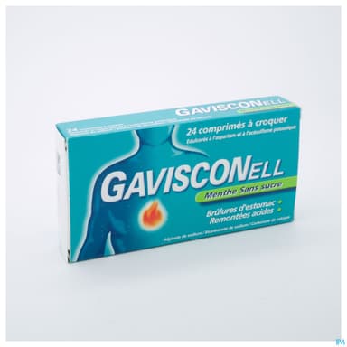 Gavisconell Sans Sucre Menthe Comprime A Croquer 24