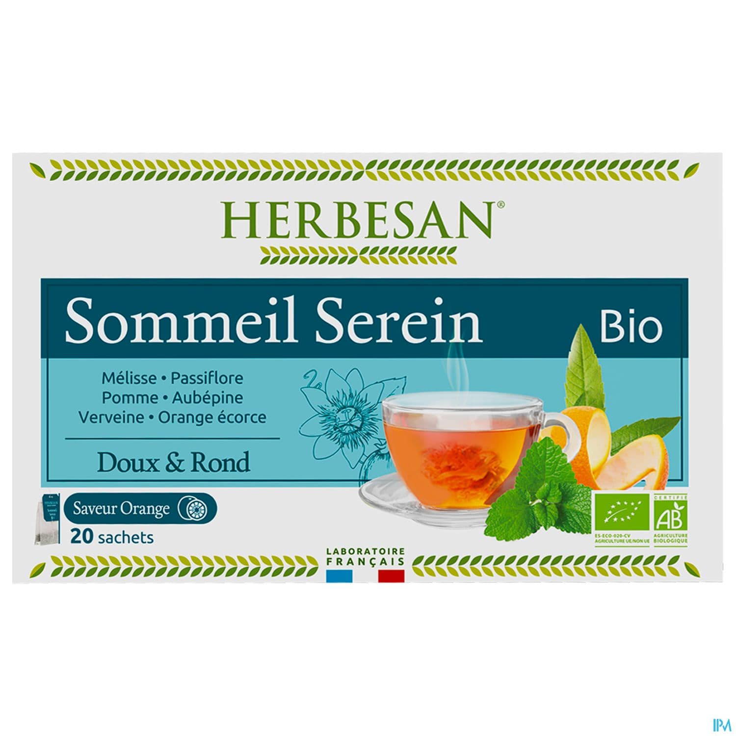 Herbesan Infusion Sommeil Serein Bio Sechet 20