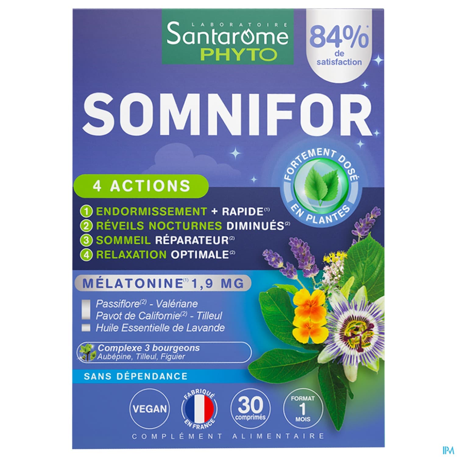 Santarome Somnifor 4 Actions Comprime 30
